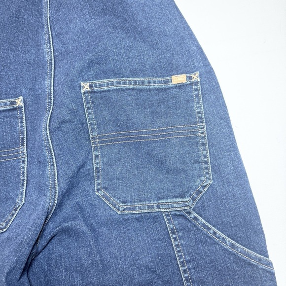 L.L. Bean 207 Vintage Style Blue Jean Overalls Size Small Boho Hipster Retro - Picture 9 of 14